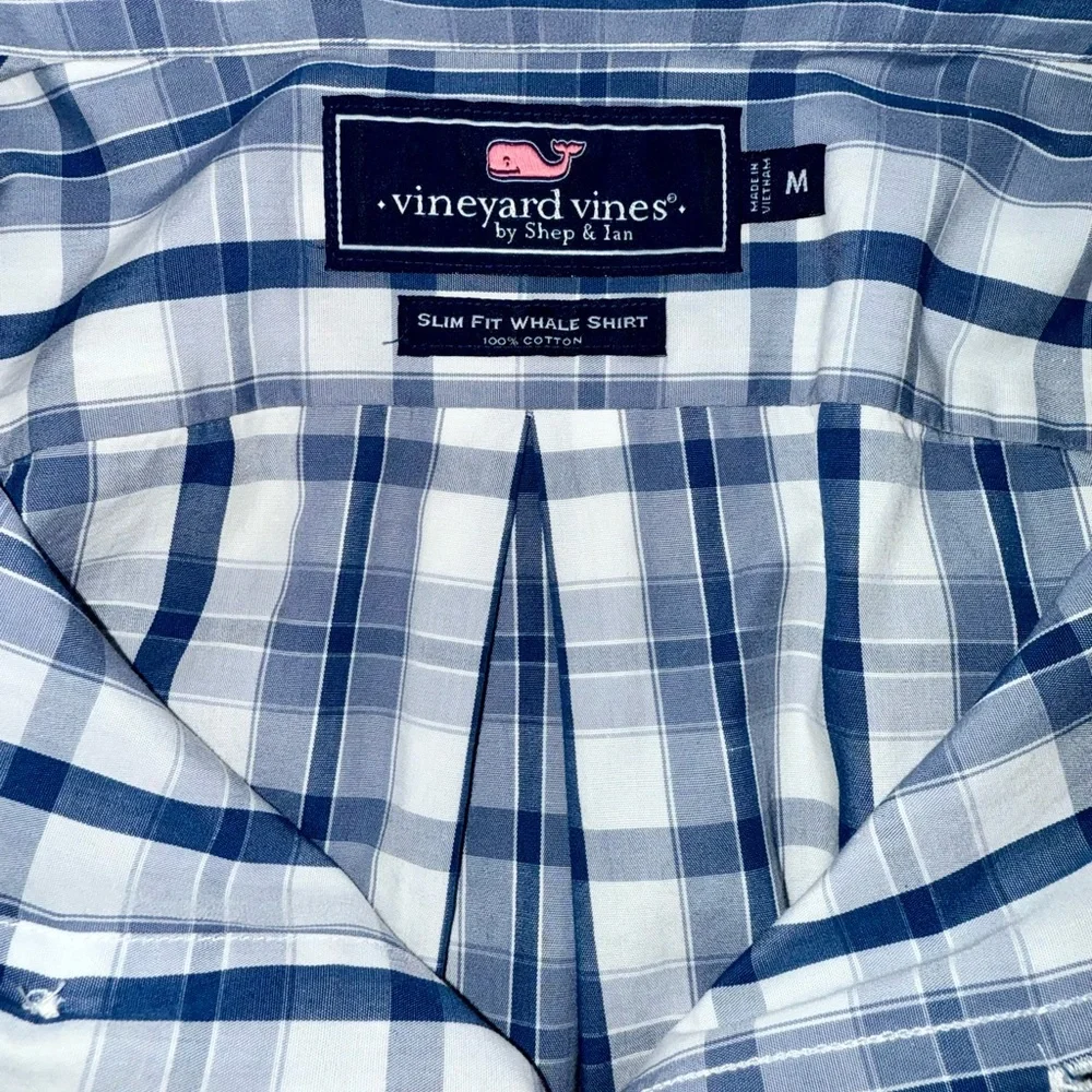 Vineyard Vines Blue and White Button Down Shirt - Picture 3 of 5